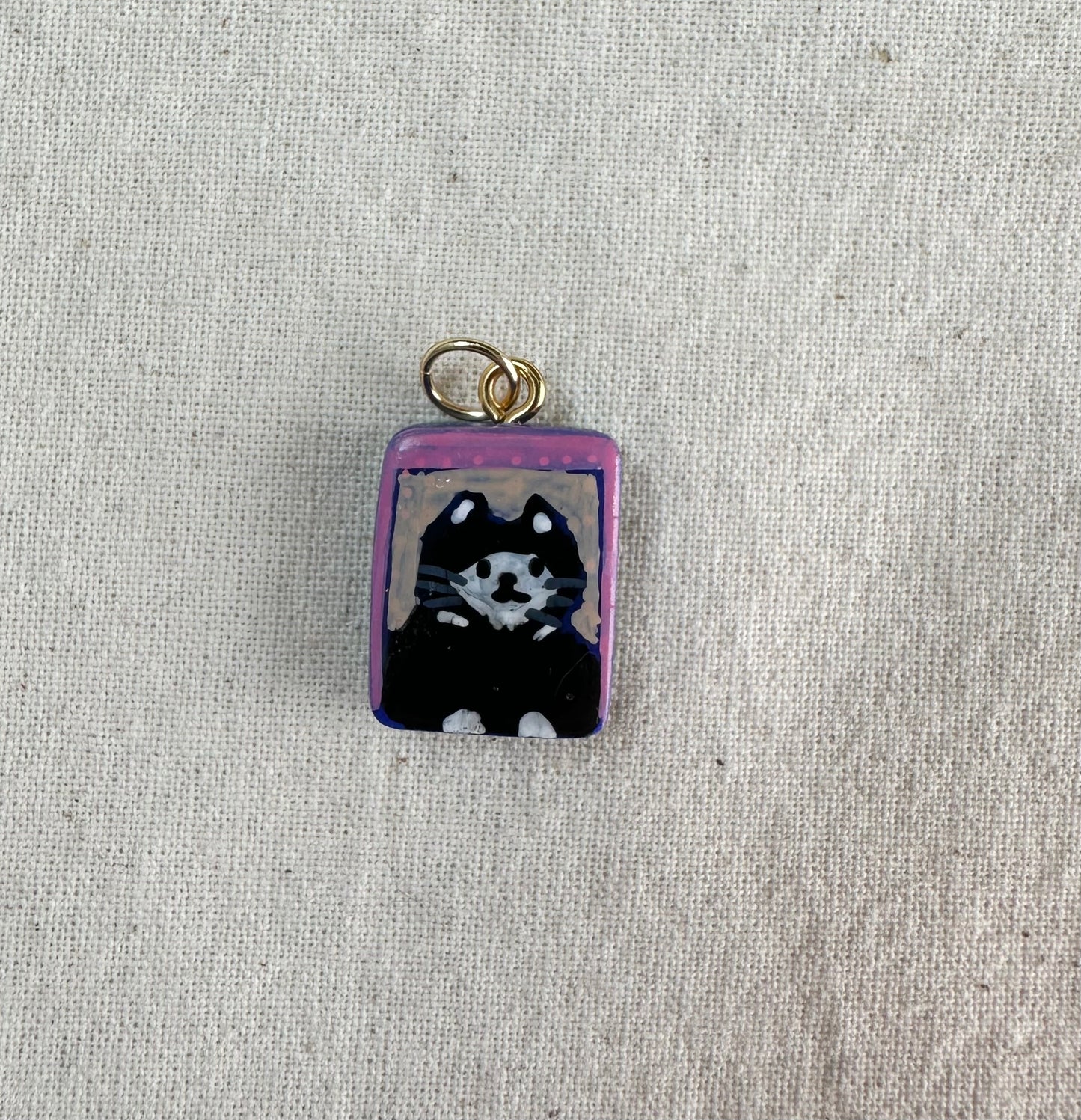 Hand Painted Cat Charms