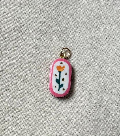 Floral Hand Painted Charms