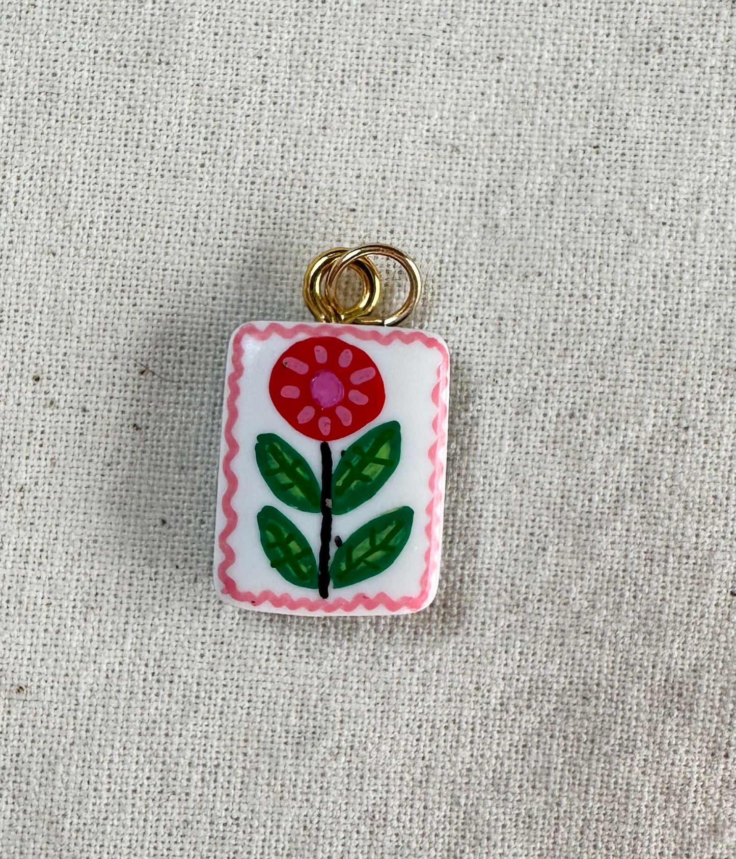 Floral Hand Painted Charms
