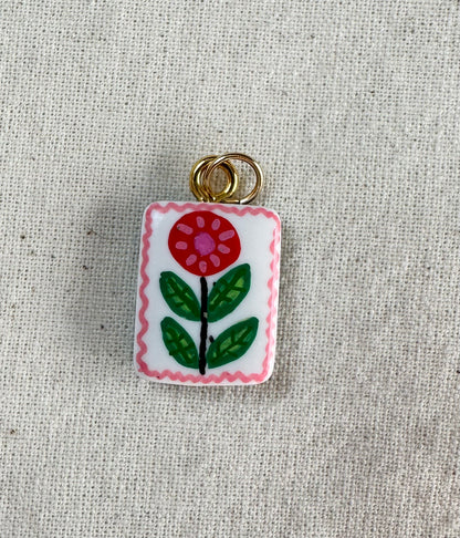 Floral Hand Painted Charms
