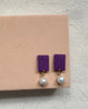 Art Deco Style Small Pearl Dangly Earrings