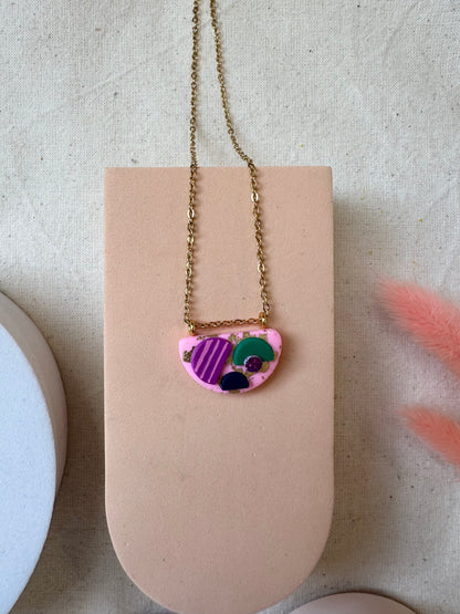 Abstract Pendant Statement Necklace