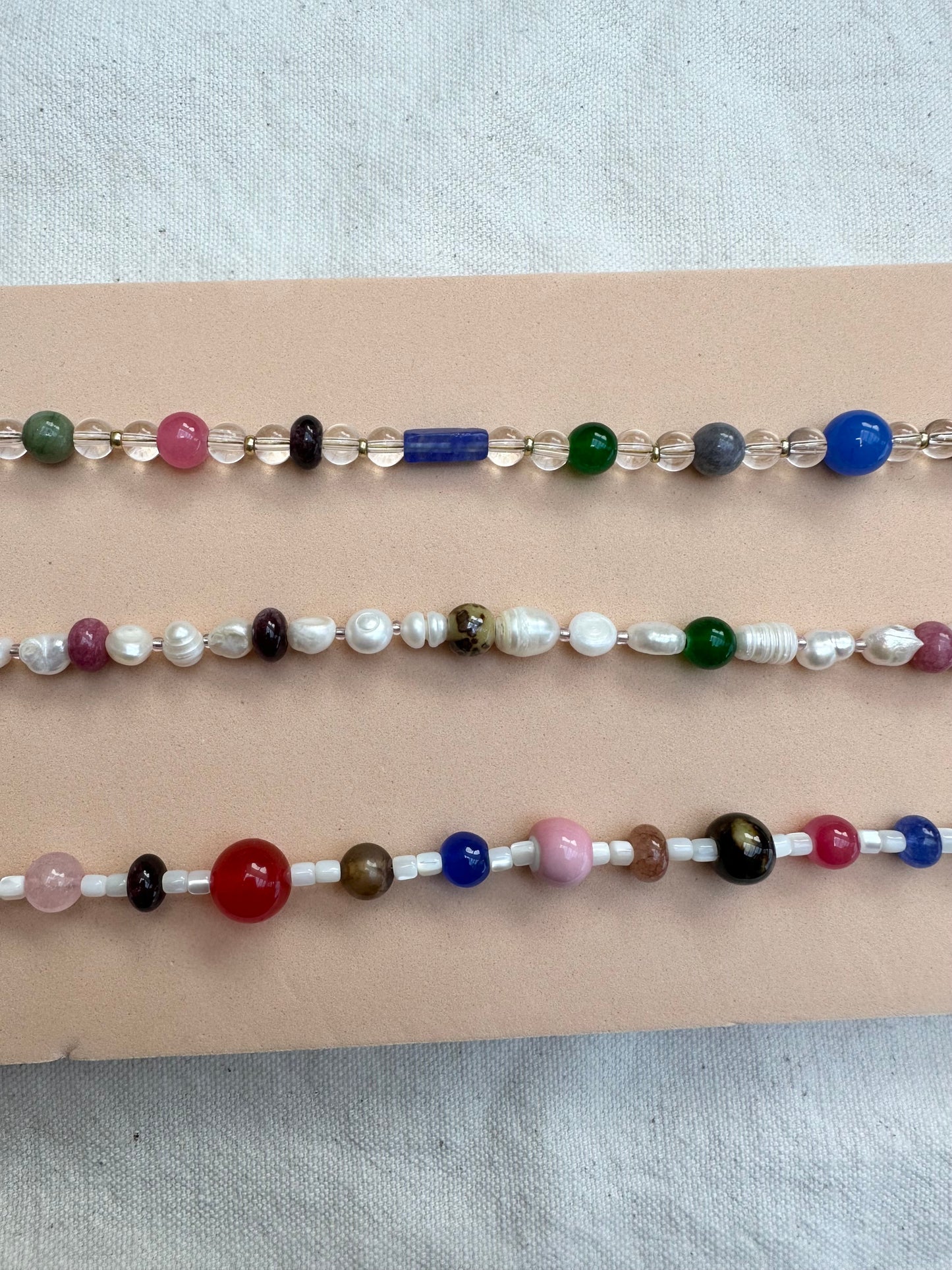 Pearl and Semi Precious Beads Necklace