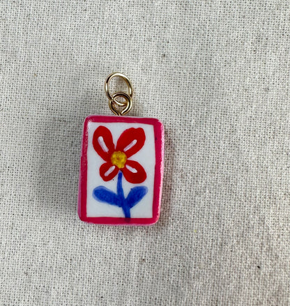 Floral Hand Painted Charms