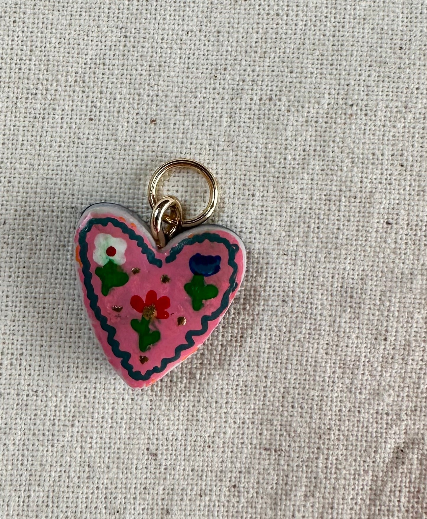 Floral Hand Painted Charms