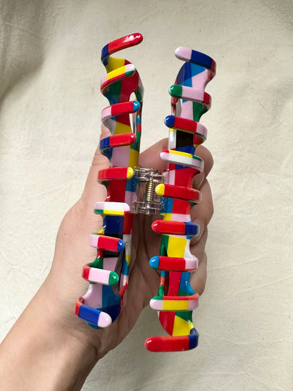 Colourful Big Resin Hair Claw