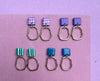 Small Dangly Stripes Hoop Earrings