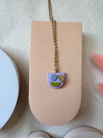 Abstract Pendant Statement Necklace