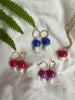 Mushroom Dangly Earrings/ Clay and Pearl
