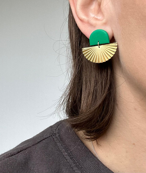 Art Deco Style Design Dangle Earrings