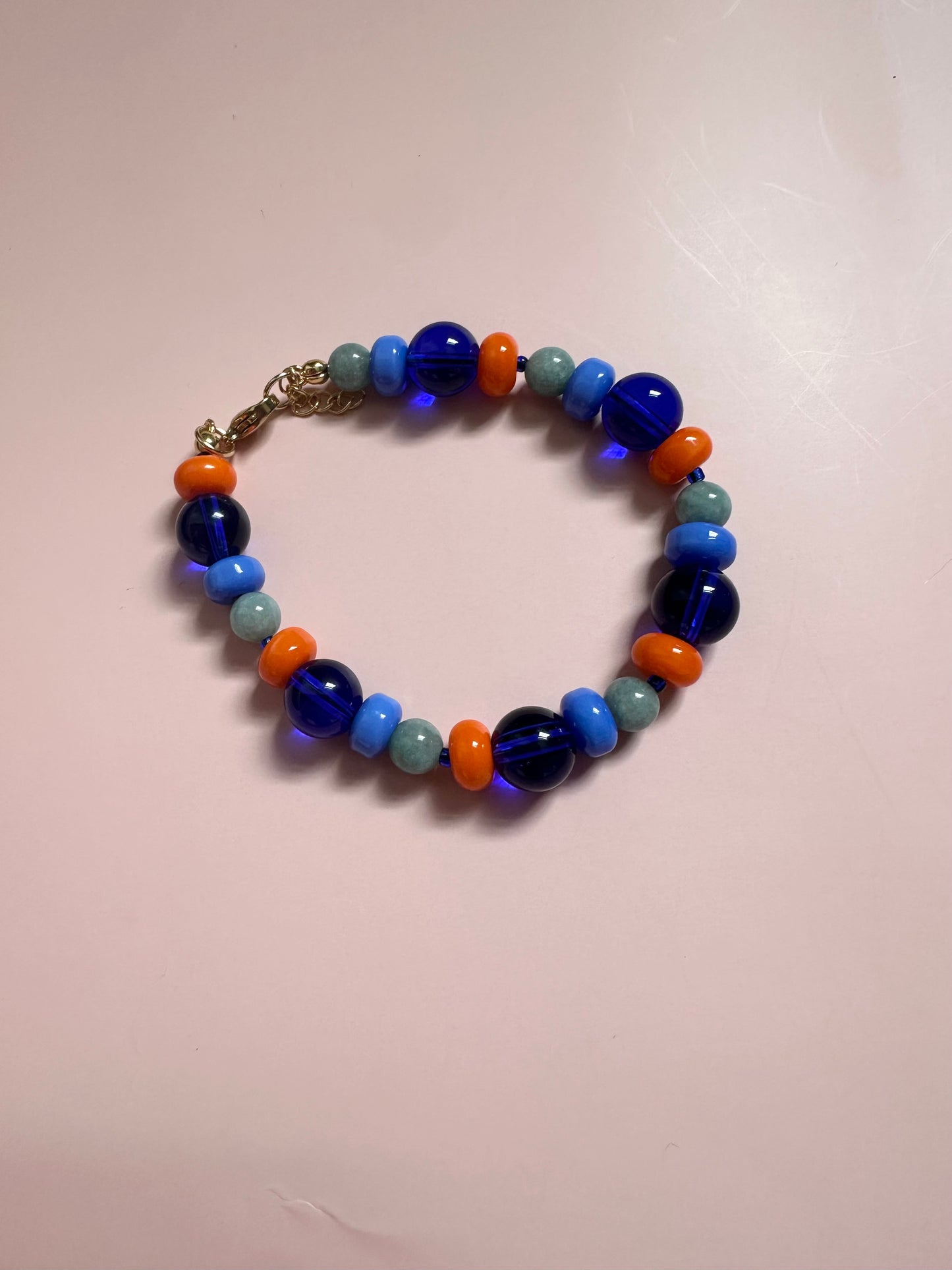Multicoloured Semi Precious Beads Bracelets