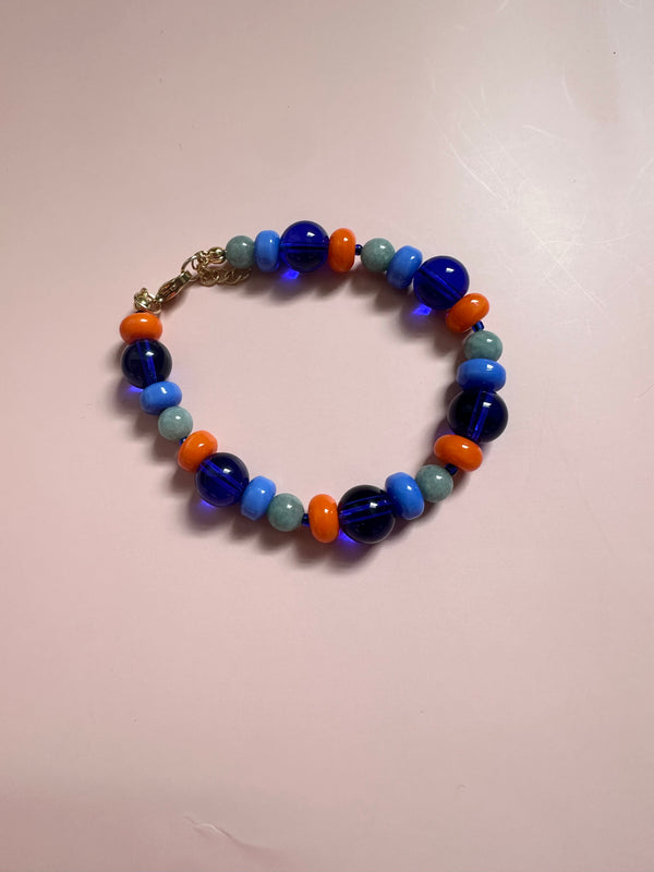 Multicoloured Semi Precious Beads Bracelets