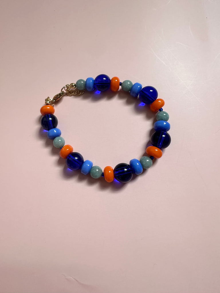 Multicoloured Semi Precious Beads Bracelets