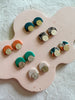 Statement Brass Stud Earrings