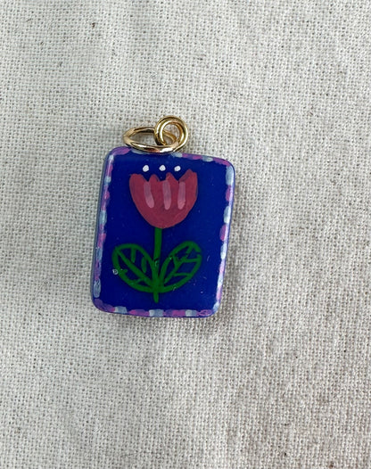 Floral Hand Painted Charms
