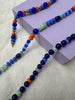 Navy and Orange Semi Precious Stone Bead Necklace