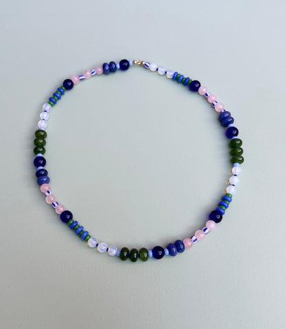 Mix Colours Semi Precious Beaded necklace