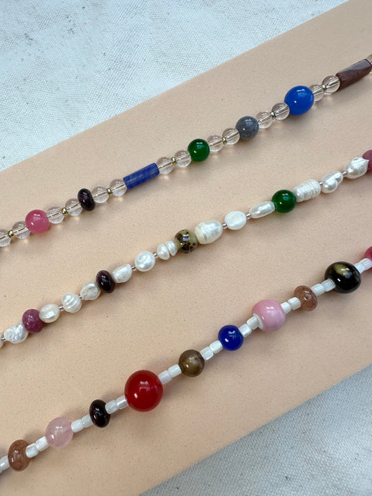 Pearl and Semi Precious Beads Necklace