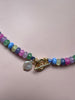 Multicoloured Beaded necklace with detachable pearl charm