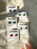 Two Colour Way Clay Studs Earrings in Gold/Silver