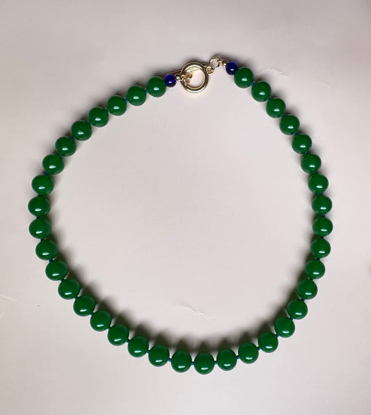 Forest Green Semi Precious Beaded necklace