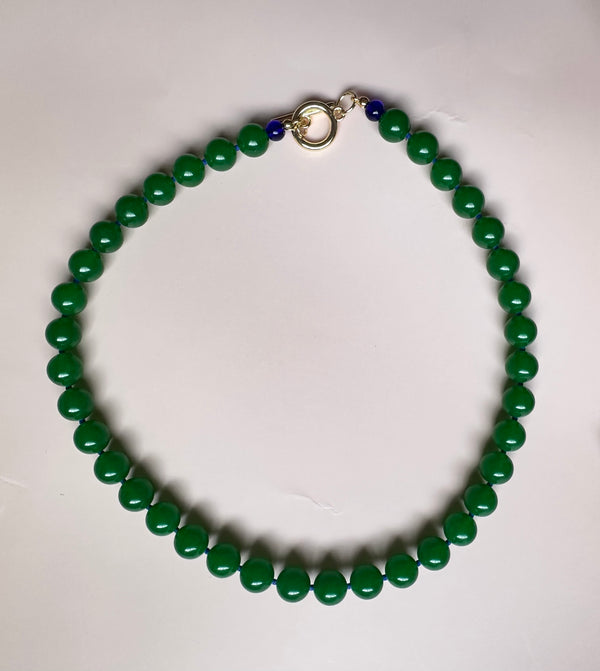 Forest Green Semi Precious Beaded necklace