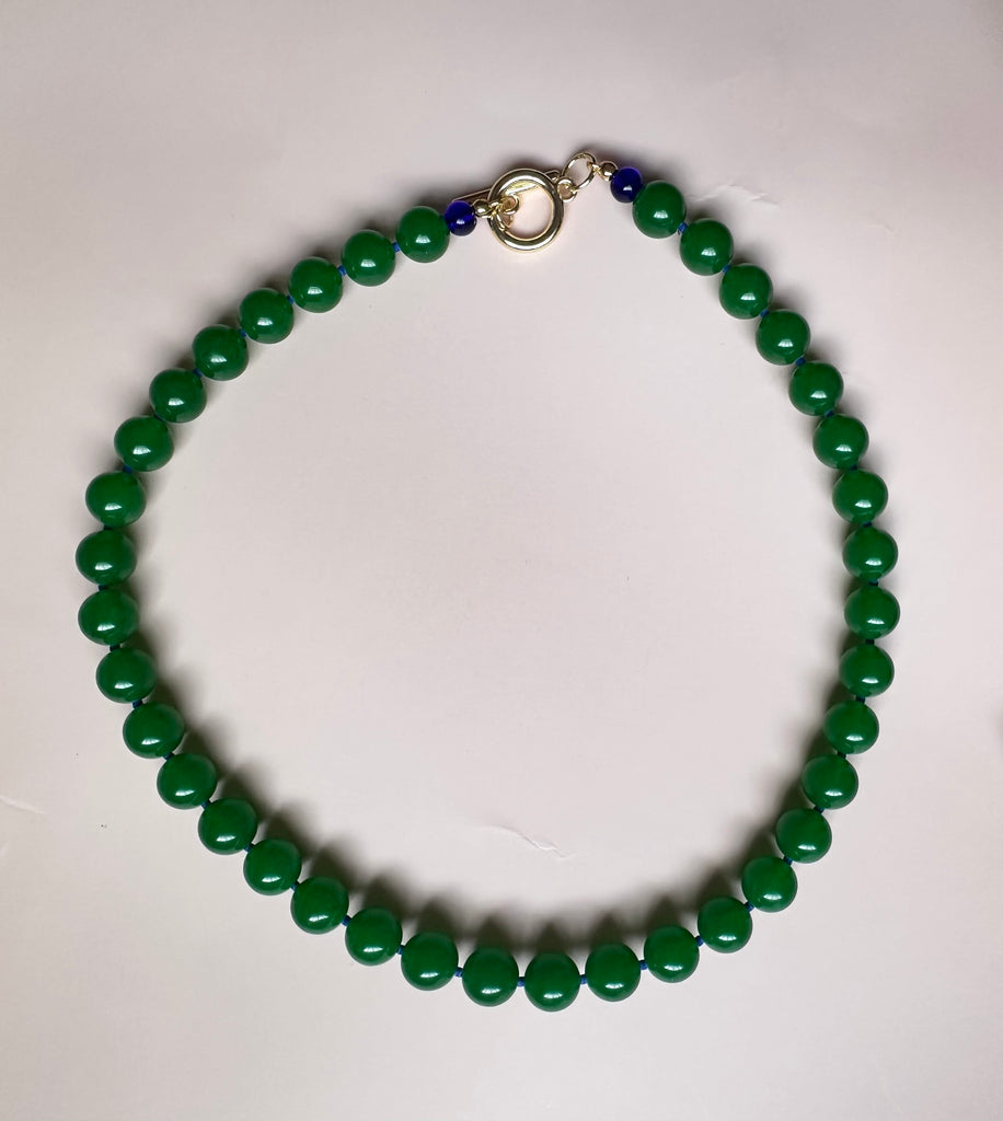 Forest Green Semi Precious Beaded necklace
