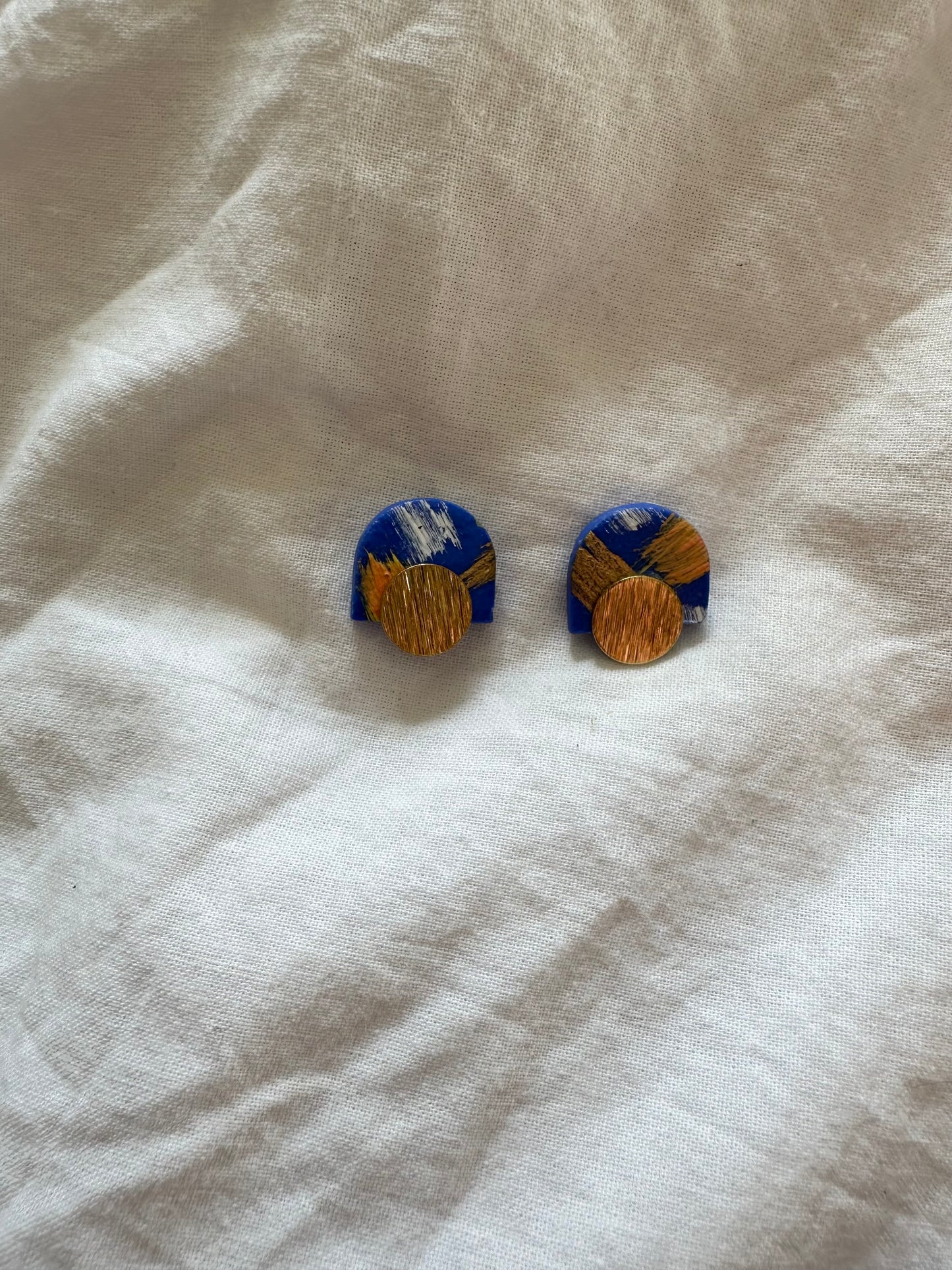 Abstract Painted Dangle Earrings