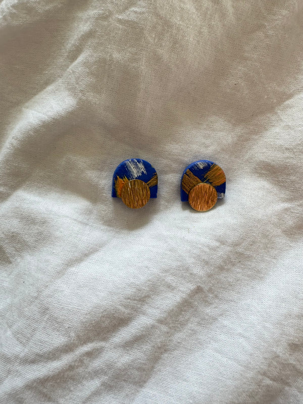 Abstract Painted Dangle Earrings