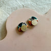 Statement Brass Stud Earrings