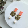 Statement Art Deco Style Design Dangle Earrings