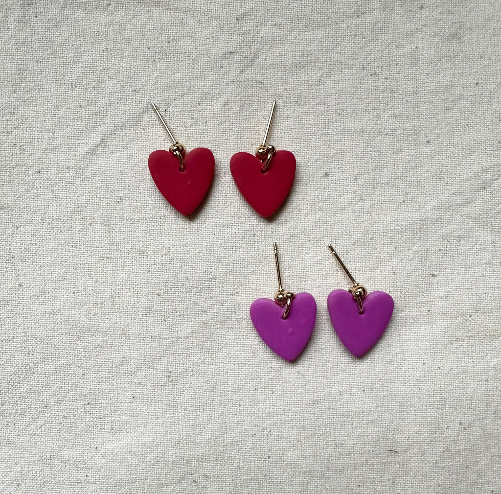 Abby Mini Dangle Hearts Earrings