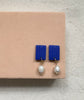Art Deco Style Small Pearl Dangly Earrings