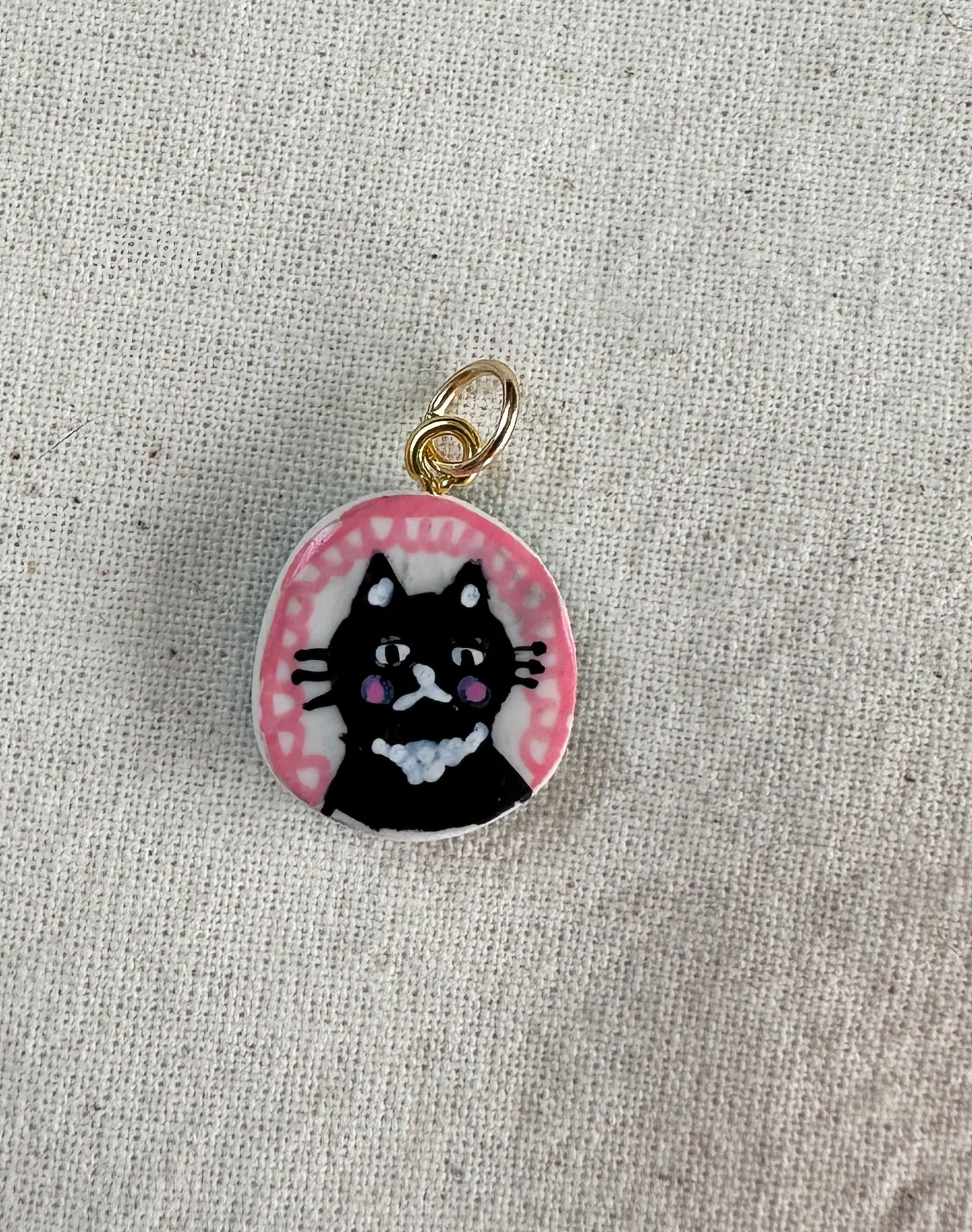 Hand Painted Cat Charms
