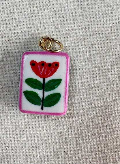 Floral Hand Painted Charms