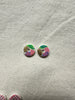 Abstract Design Round Clay Studs Earrings