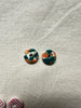 Abstract Design Round Clay Studs Earrings
