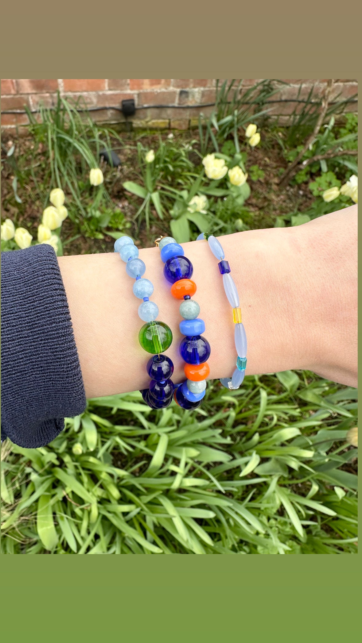 Multicoloured Semi Precious Beads Bracelets