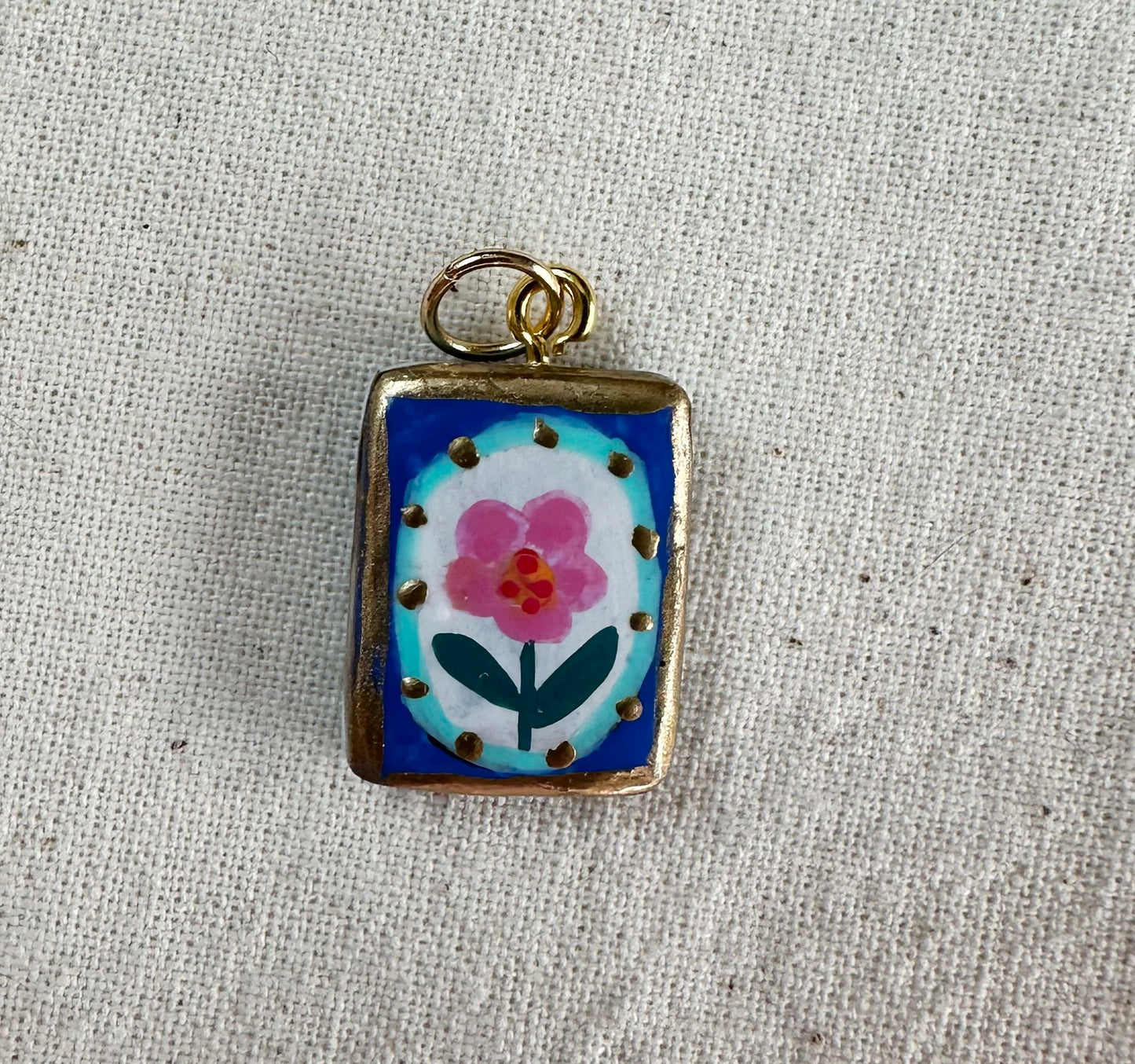 Floral Hand Painted Charms