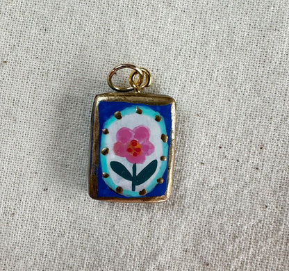 Floral Hand Painted Charms