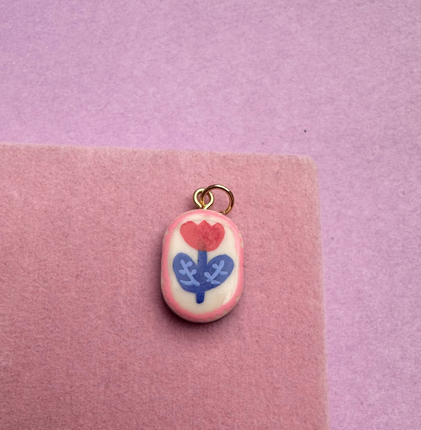 Floral Hand Painted Charms