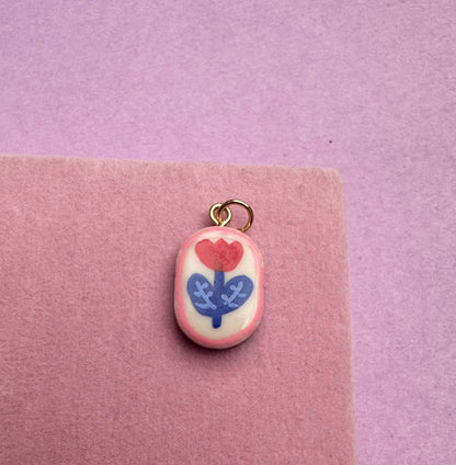 Floral Hand Painted Charms
