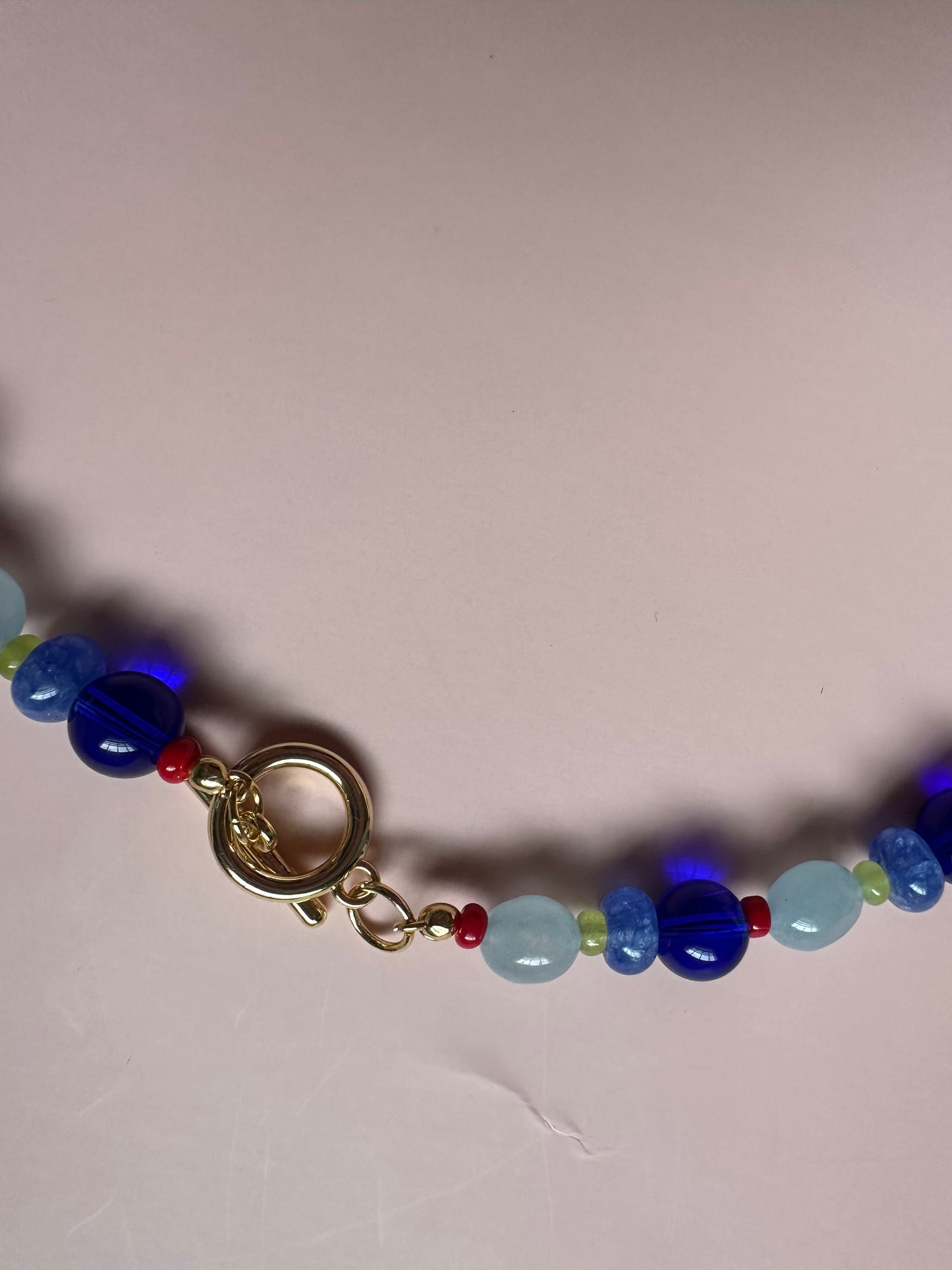 Semi Precious Beaded necklace in Blue