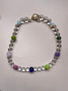 Chunky Clear Glass and Semi Precious Beaded necklace