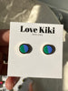 Two Colour Way Clay Studs Earrings in Gold/Silver
