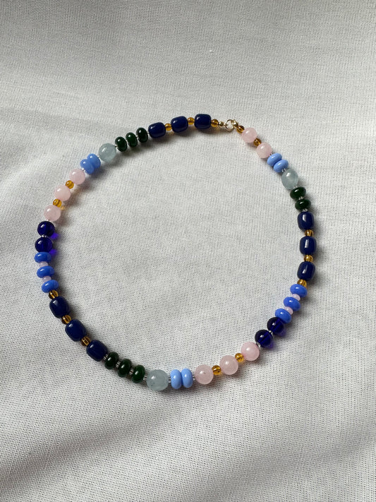 Heidi Multicoloured Semi Precious Beaded necklace