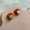 Statement Brass Stud Earrings