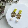 Statement Art Deco Style Design Dangle Earrings