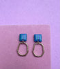 Small Dangly Stripes Hoop Earrings