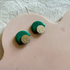 Statement Brass Stud Earrings